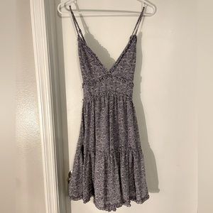 Crow Back Purple Floral Summer Dress Ivy Boutique Size Small